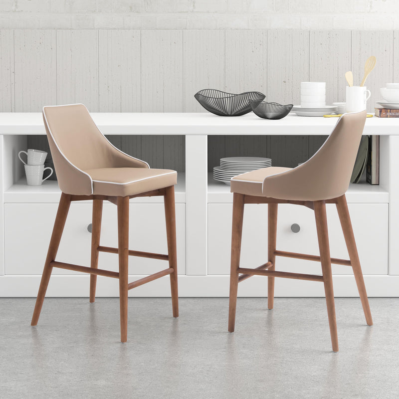 Zuo Moor 100279 Counter Stool - Beige IMAGE 7