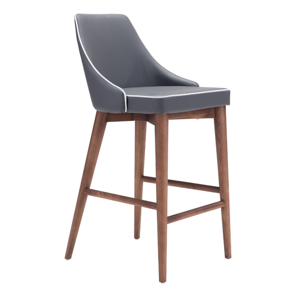 Zuo Moor 100280 Counter Stool - Dark Grey IMAGE 1