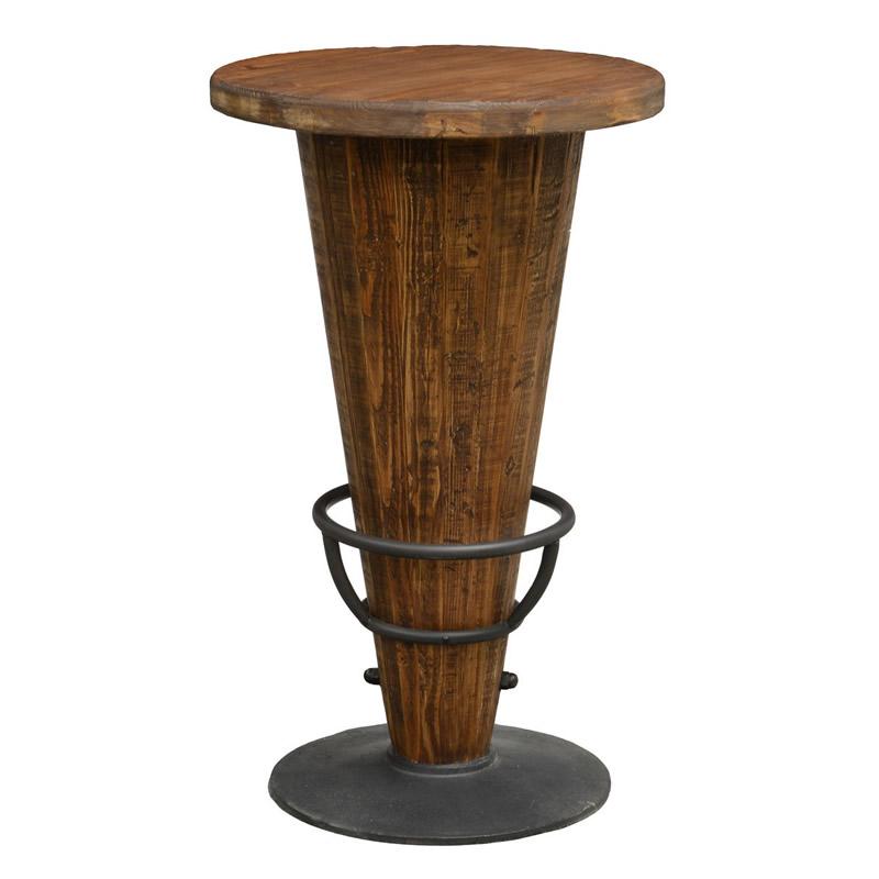 Classic Home Round Diego Pub Height Dining Table with Pedestal Base 51003650 IMAGE 2