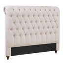  Coaster Furniture Devon 300525Q 57-inch Upholstered Queen Panel Bed - Beige IMAGE 2