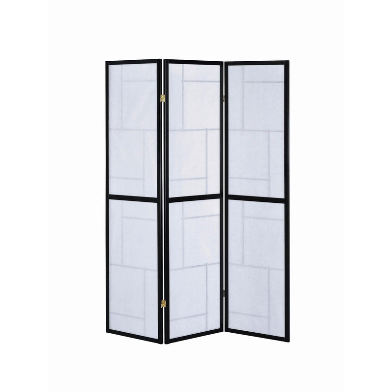 Coaster Furniture Damis 900102 3-Panel Room Divider Folding Shoji Screen - Black IMAGE 3
