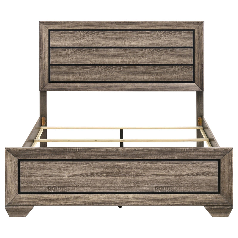  Coaster Furniture Kauffman 204191Q Wood Queen Panel Bed - Washed Taupe IMAGE 3
