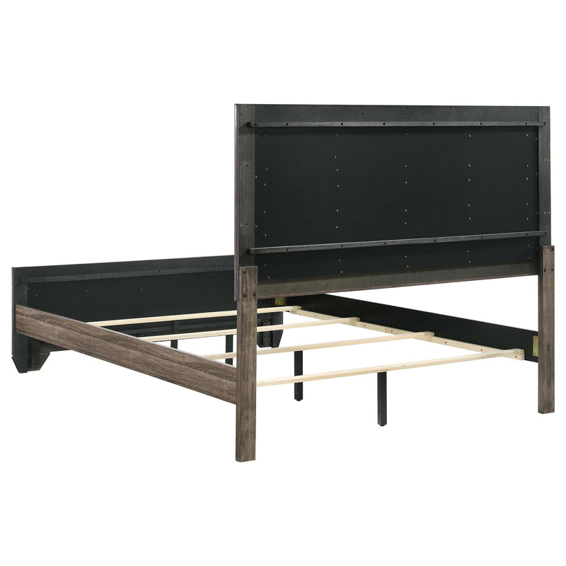  Coaster Furniture Kauffman 204191Q Wood Queen Panel Bed - Washed Taupe IMAGE 4