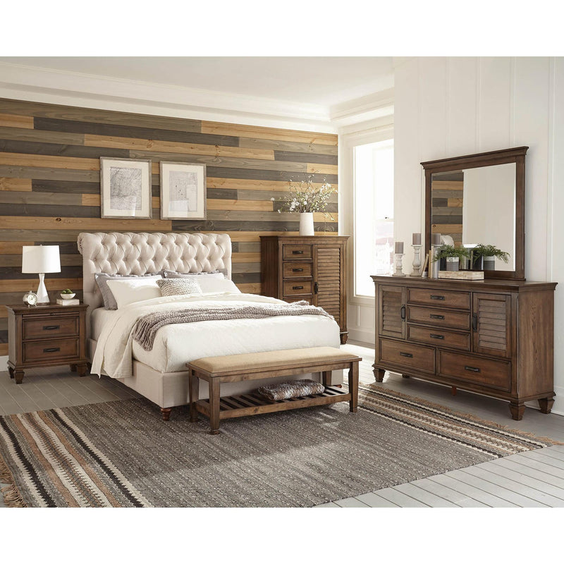 Coaster Furniture Devon King Upholstered Platform Bed 300525KE IMAGE 7