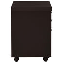 Coaster Furniture Skylar 800894 3-Drawer Home Office Mobile File Cabinet - Cappuccino IMAGE 9