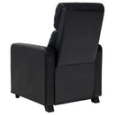  Coaster Furniture Toohey 600181 Upholstered Home Theater Push Back Recliner - Black IMAGE 6