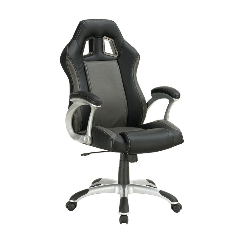 Coaster Furniture Roger 800046 Upholstered Adjustable Home Office Desk Chair - Black IMAGE 1