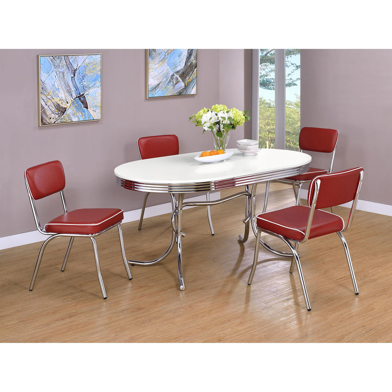 Coaster Furniture Retro 2450R Upholstered Dining Side Chair - Red (Set of 2) IMAGE 10
