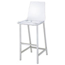  Coaster Furniture Juelia 100295 Clear Acrylic Bar Chair - Chrome (Set of 2) IMAGE 3