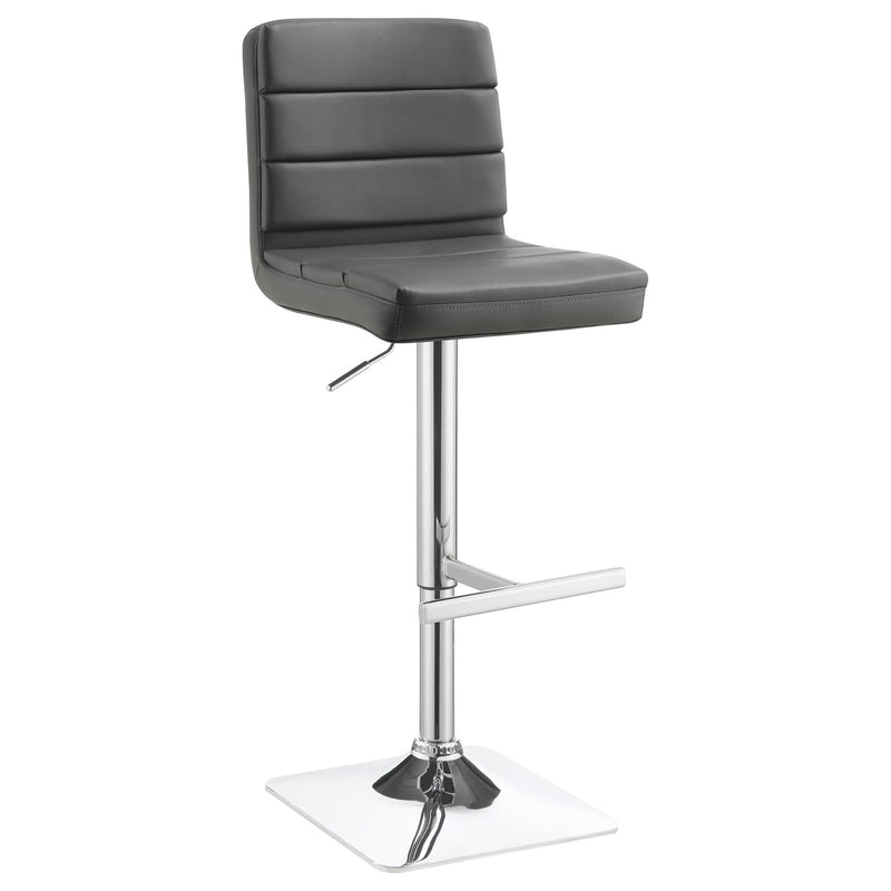  Coaster Furniture Bianca 120696 Upholstered Adjustable Bar Stool - Grey (Set of 2) IMAGE 2