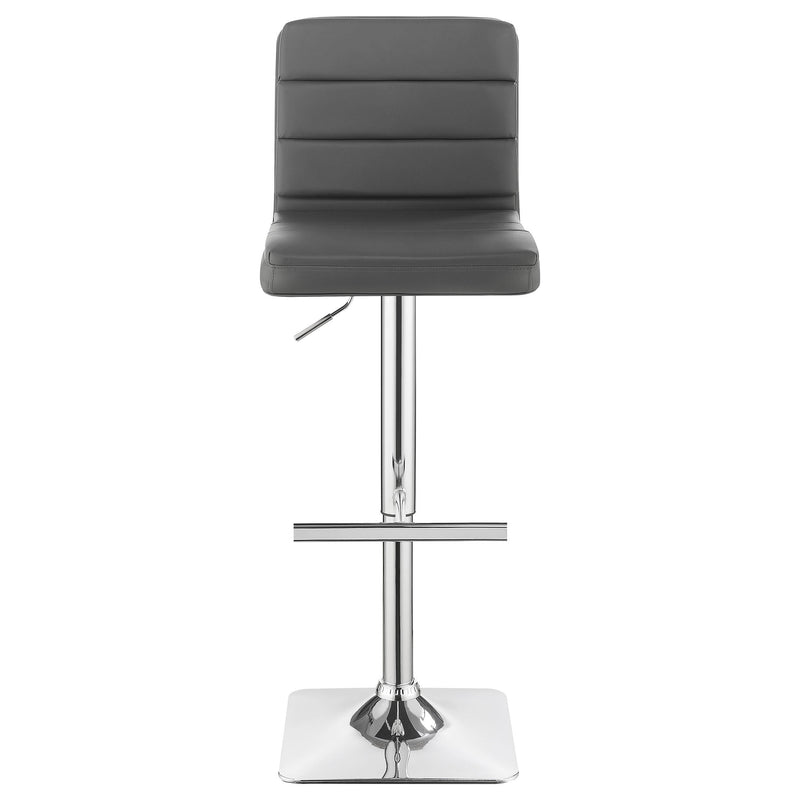  Coaster Furniture Bianca 120696 Upholstered Adjustable Bar Stool - Grey (Set of 2) IMAGE 3