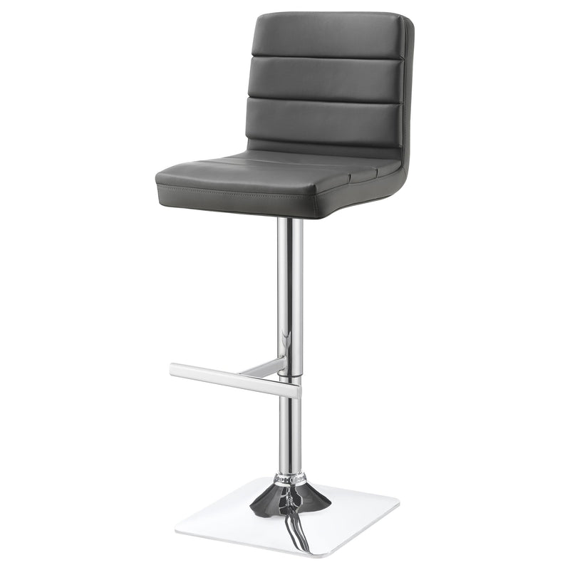  Coaster Furniture Bianca 120696 Upholstered Adjustable Bar Stool - Grey (Set of 2) IMAGE 4