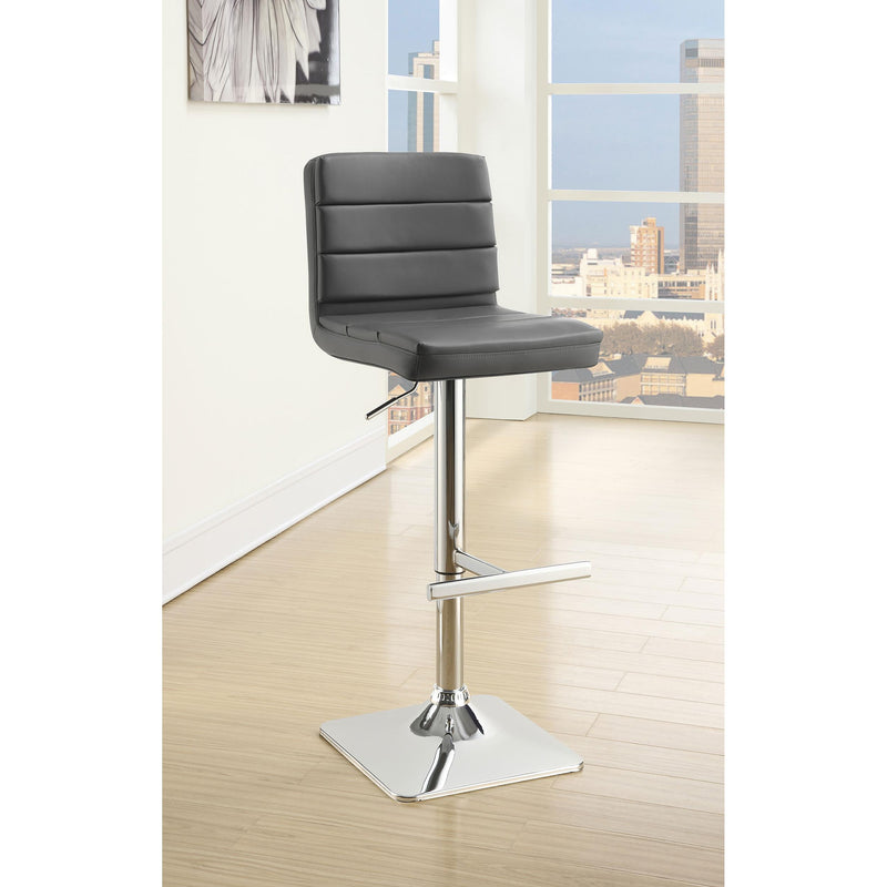  Coaster Furniture Bianca 120696 Upholstered Adjustable Bar Stool - Grey (Set of 2) IMAGE 6