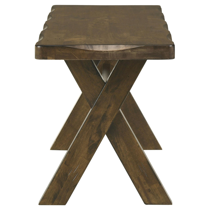 Coaster Furniture Alston 106383 47-inch Solid Wood Dining Bench - Knotty Nutmeg IMAGE 3