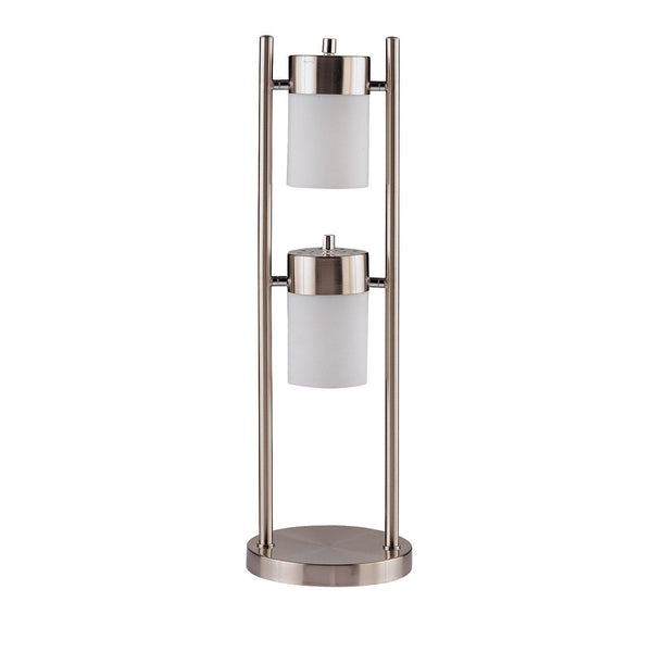  Coaster Furniture Munson 900732 25-inch 2 Swivel Lights Bedside Table Lamp - Silver IMAGE 1