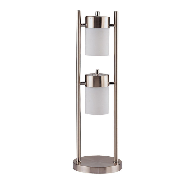  Coaster Furniture Munson 900732 25-inch 2 Swivel Lights Bedside Table Lamp - Silver IMAGE 1