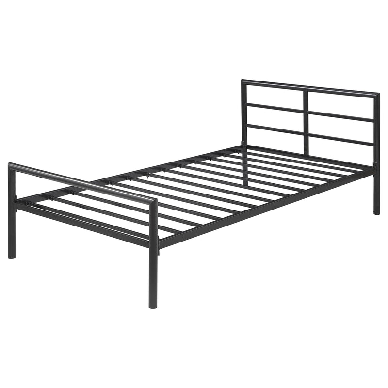 Coaster Furniture Fisher 300279T Metal Twin Open Frame Bed - Gunmetal IMAGE 3