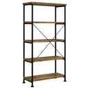  Coaster Furniture Analiese 801542 63-inch 4-shelf Bookshelf - Rustic Nutmeg IMAGE 4