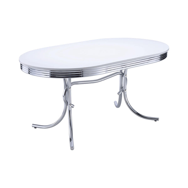 Coaster Furniture Retro Oval Dining Table with Trestle Base 2065 IMAGE 1