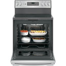 GE 30-inch Freestanding Electric Range with Convection JB655SKSS IMAGE 3