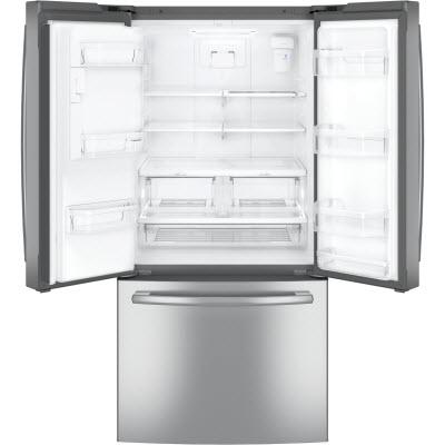 GE 33-inch, 23.8 cu. ft. French 3-Door Refrigerator with Ice and Water GFE24JSKSS IMAGE 2