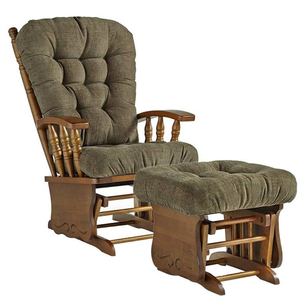 Best Home Furnishings Henley Rocking Fabric Chair Henley Glide Rocker and Ottoman Distressed Pecan C5867/C0057DP IMAGE 1