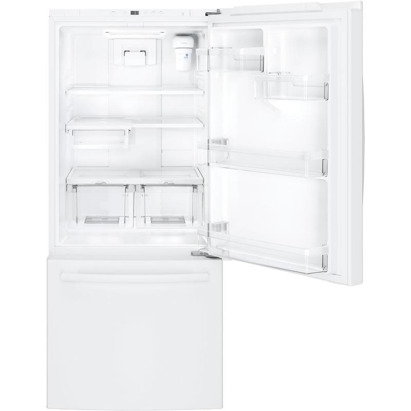 GE 30-inch, 20.9 cu. ft. Bottom Freezer Refrigerator GDE21EGKWW IMAGE 3
