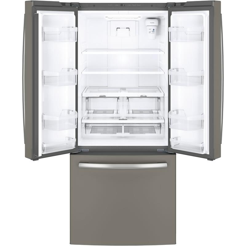 GE 30-inch, 20.8 cu.ft. Freestanding French 3-Door Refrigerator with Interior Ice Maker GNE21FMKES IMAGE 3