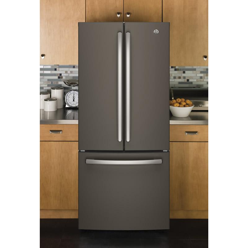 GE 30-inch, 20.8 cu.ft. Freestanding French 3-Door Refrigerator with Interior Ice Maker GNE21FMKES IMAGE 4