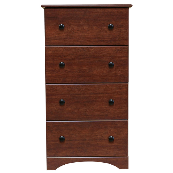 Perdue Woodworks Cinnamon Fruitwood 4-Drawer Kids Chest 11234 IMAGE 1