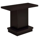  Coaster Furniture Reston 705169 Engineered Wood Pedestal Console Table - Cappuccino IMAGE 1