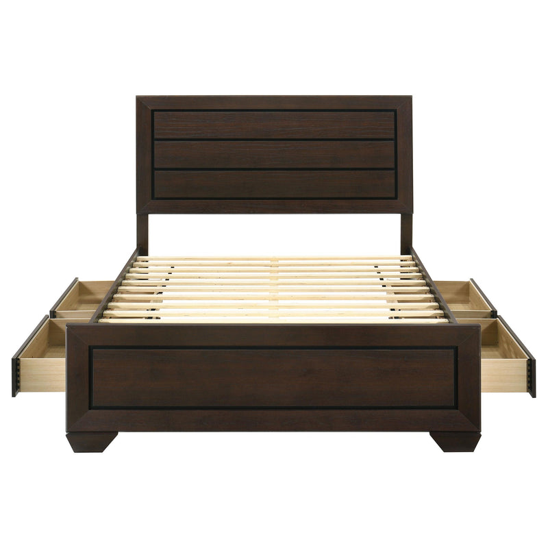 Coaster Furniture Kauffman 204390Q Wood Queen Storage Panel Bed - Dark Cocoa IMAGE 6
