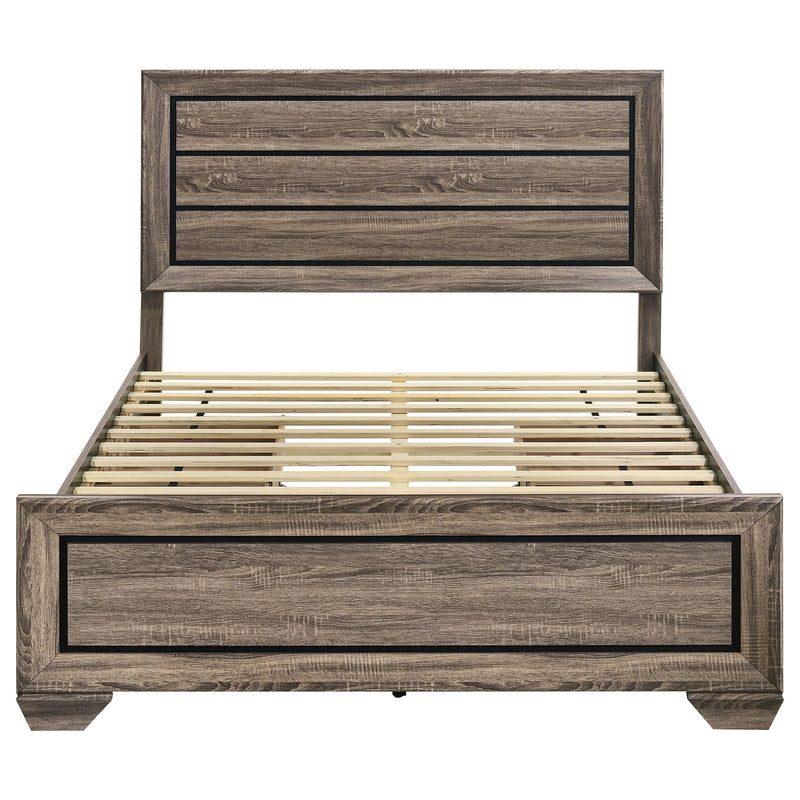  Coaster Furniture Kauffman 204190Q Wood Queen Storage Panel Bed - Washed Taupe IMAGE 5