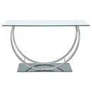  Coaster Furniture Danville 704989 U-shaped Glass Top Entryway Console Table - Chrome IMAGE 2