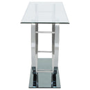  Coaster Furniture Danville 704989 U-shaped Glass Top Entryway Console Table - Chrome IMAGE 4