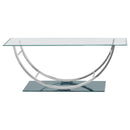  Coaster Furniture Danville 704988 Rectangular U-Shaped Glass Top Coffee Table - Chrome IMAGE 3