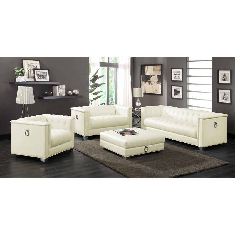 Coaster Furniture Chaviano 505393 Upholstered Track Arm Accent Chair - Pearl White IMAGE 8