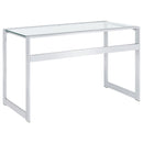  Coaster Furniture Hartford 800746 47-inch Glass Top Writing Desk - Chrome IMAGE 5
