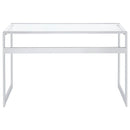  Coaster Furniture Hartford 800746 47-inch Glass Top Writing Desk - Chrome IMAGE 6