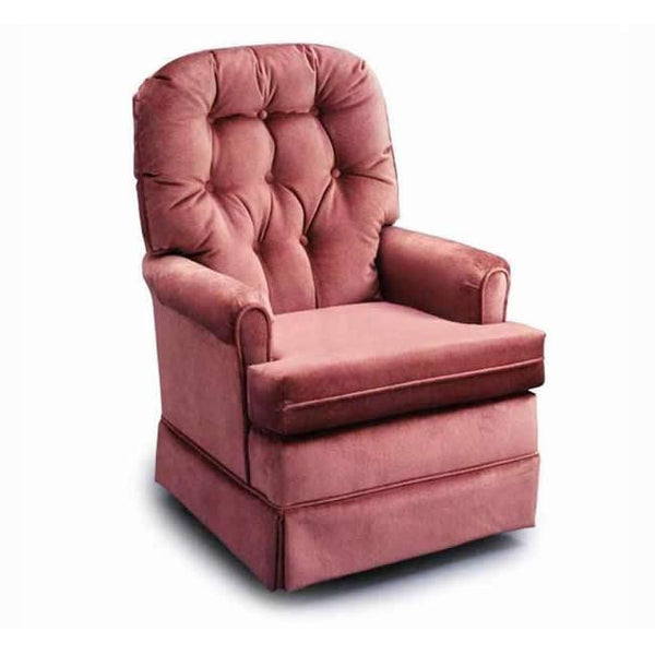 Best Home Furnishings Joplin Swivel Fabric Chair Joplin1 H1009 (Old Pink) IMAGE 1