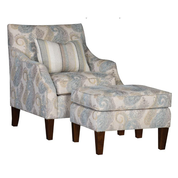 Mayo Furniture Stationary Fabric Chair 4360F40 Chair (Cicero Mist) IMAGE 1