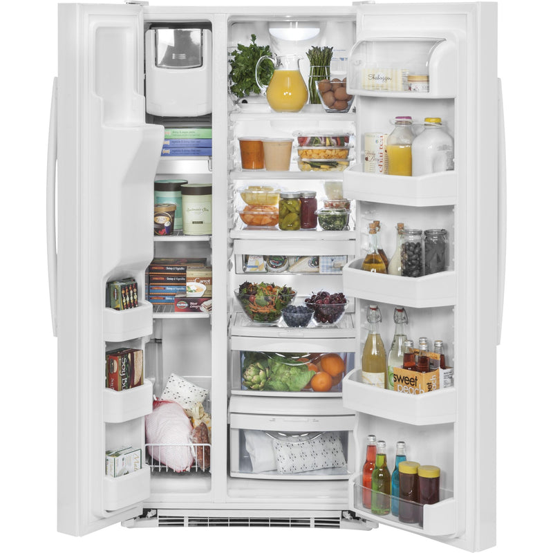 GE 33-inch, 23.2 cu. ft. Side-by-Side Refrigerator with Ice and Water GSS23GGKWW IMAGE 3