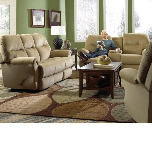 Best Home Furnishings Bodie Reclining Fabric Sofa Bodie S760RA4 Reclining Sofa (Beige) IMAGE 2