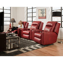 Southern Motion Curve Bonded Leather 1-Seat Home Theatre Seating with Wall Recline 6858P IMAGE 3