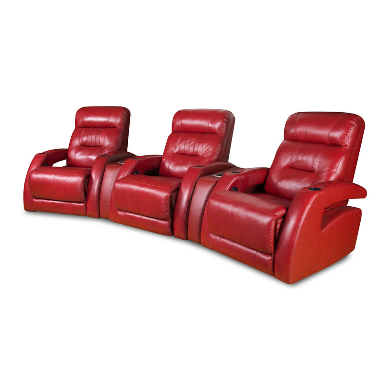 Southern Motion Viva Bonded Leather 1-Seat Home Theatre Seating Viva 4577 Layflat Recliner Red IMAGE 3