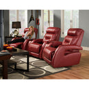 Southern Motion Viva Bonded Leather 1-Seat Home Theatre Seating Viva 4577 Layflat Recliner Red IMAGE 4