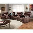 Southern Motion Tango Bonded Leather 1-Seat Home Theatre Seating Tango 4141 Layflat Recliner (Wine) IMAGE 3