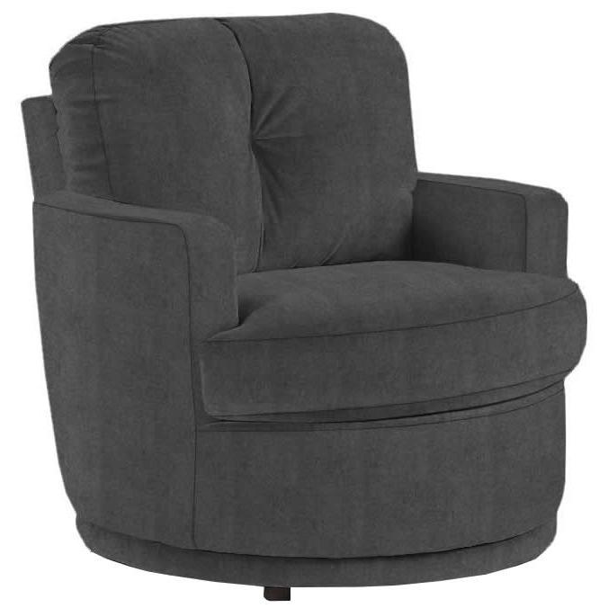  Best Home Furnishings Skipper Swivel Fabric Accent Chair 2978 23703D IMAGE 1