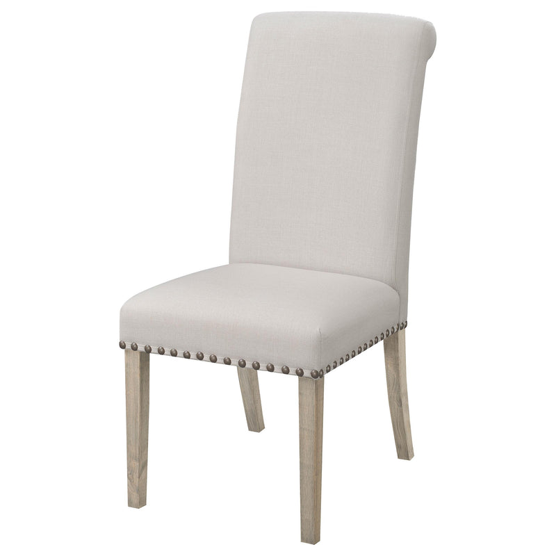  Coaster Furniture Salem 190152 Fabric Upholstered Dining Side Chair - Beige (Set of 2) IMAGE 3