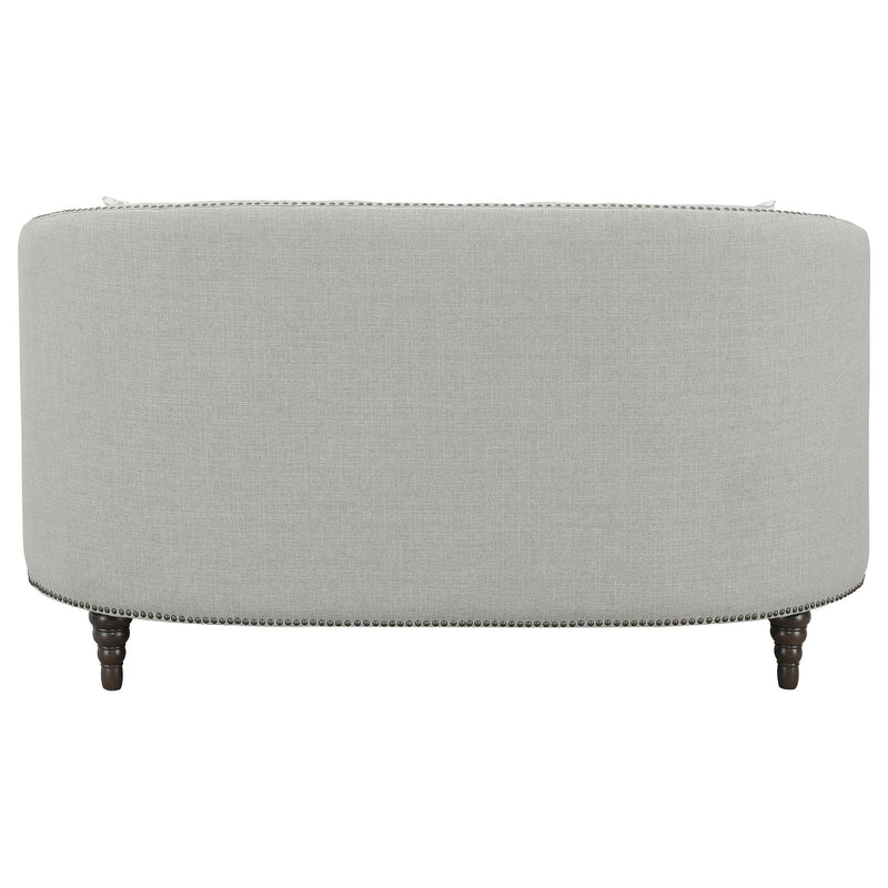Coaster Furniture Avonlea 505642 Upholstered Sloped Arm Loveseat - Grey Fabric IMAGE 6